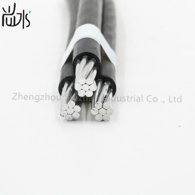 China Overhead 0.6/1KV  XLPE / PE Insulated Overhead Aerial Bundled Duplex/Triplex Aluminum Cable ABC for sale