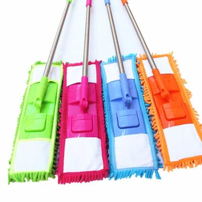 China 2021 Hot Selling Hot Selling Sustainable Easy Floor Clean PP Telescopic Flat Dust Mop Microfiber for sale