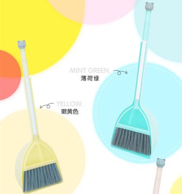 China Mini Cartoon Floor Cleaning Broom Eco-Friendly Set For Kids for sale