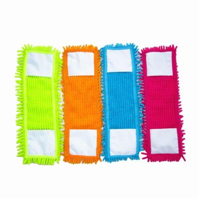 China OEM Sustainable Washable Dry Chenille Microfiber Flat MOP Replacement Cloth for sale