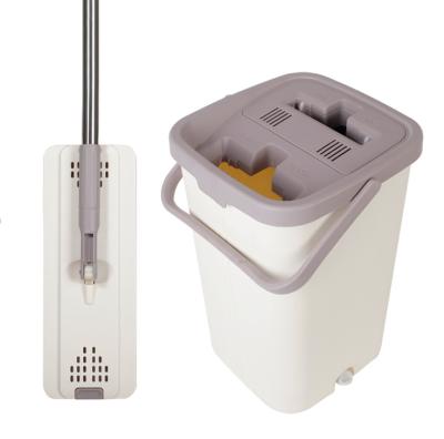 China Sustainable Muti-function Large Size Self Floor Cleaning Flat Mop With Bucket for sale