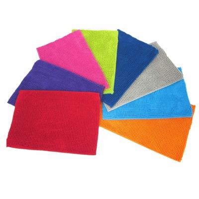 China Soft Home Textile Magic Dust Washable Cleaning Microfiber Chenille Anti-Slip Mat for sale