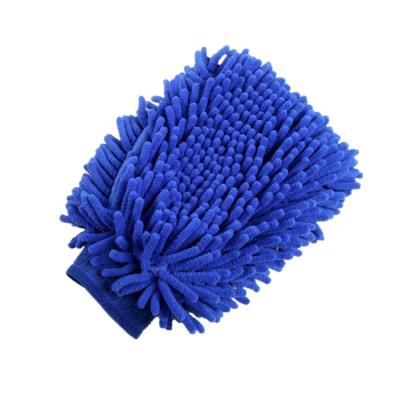 China Custom Waterproof Eco-Friendly Microfiber Chenille Car Wash Extra Large Washing Glove for sale