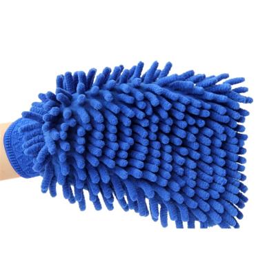 China Eco-friendly Magical Car Wash Glove Microfiber Glove Chenille Cleaning Glove for sale