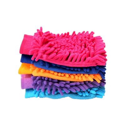 China Wholesale Microfiber Chenile House Cleaning Glove Eco-friendly Car Wash Glove for sale