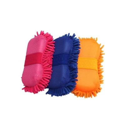 China Universal Microfiber Chenille Car Wash Sponge For Cleaning for sale