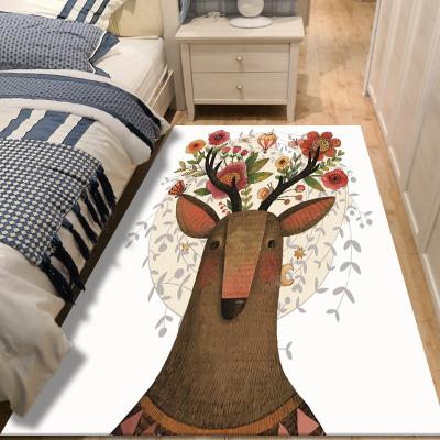 China Dustproof Cartoon Animal Door Mat Domestic Bedroom Children Carpet for sale