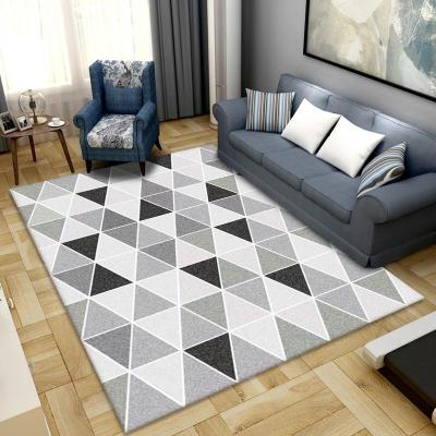 China Factory price stripe pattern dustproof geometric rug for living room for sale