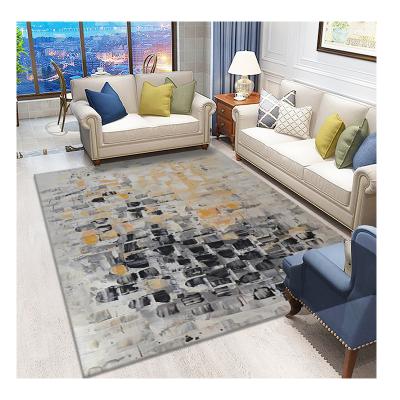 China New Modern Simple Modern Room Bedroom Floor Printing Nordic Abstract Style Carpet for sale