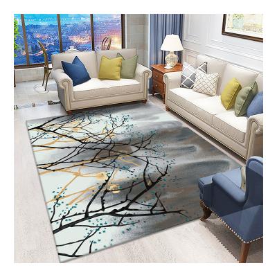 China Modern Custom Shaggy Cotton Surface Soft Anti-Slip Backing Abstract Carpet For Hotel for sale