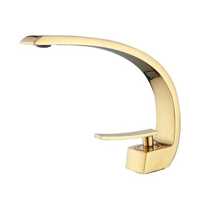 China Factory Supply Metered Faucets Special Design Sanitary Ware Lavatory Sink Faucet Sets Gold Bathroom Fixtures Faucet for sale