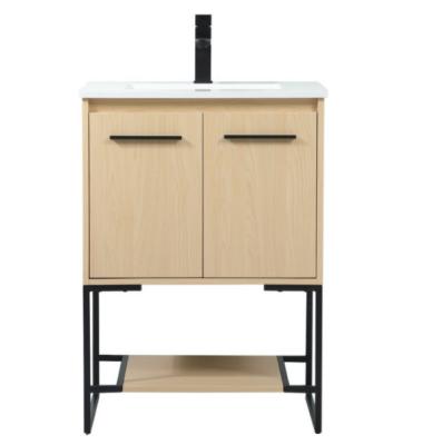 China Modern Modern Hangzhou MDF Melamine Bathroom Vanity Cabinet With Sink for sale