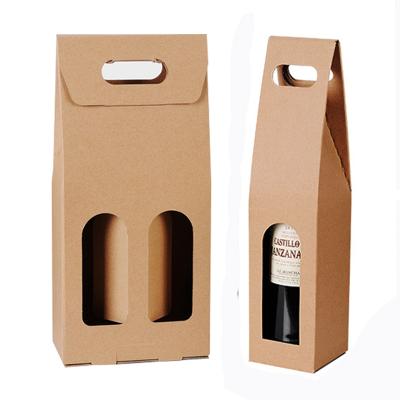 China Wholesale Exquisite Recyclable Red Wine Box Wholesale E Groove Gift 2 Bottles Factory Packaging Wine Shipping Box for sale