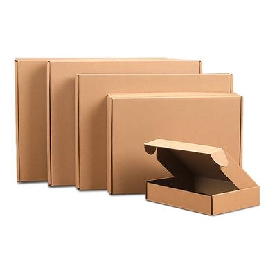 China Brown Kraft Paper Folding Design Rectangle New Paper Mail Shaped Folding Headphones Airplane Box for sale