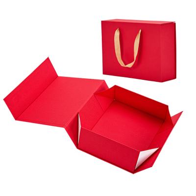 China Fold Guaranteed Quality Package Folding Gift Box Handle Gift Packing Empty Boxes for sale