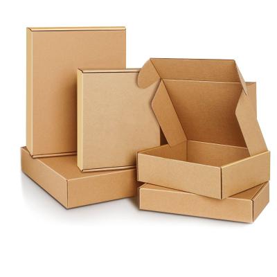 China Durable Folding Cardboard Mail Brown Rectangle Monochrome Shape Paper Rectangle Packaging Airplane Box for sale