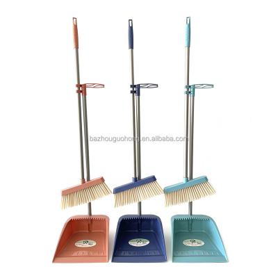 China Home Wholesale Latest Style Quick Tooth Stick Broom And Dustpan High Quality Durable Material Set for sale