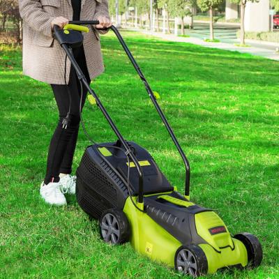 China battery powered hand push horizontal manual lawn mower with rechargeable lithium battery for sale