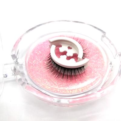 China Wholesale Glue Free Faux Mink Eyelashes Messy Fluffy Long Glue Free Light Natural Style Customize Packing for sale