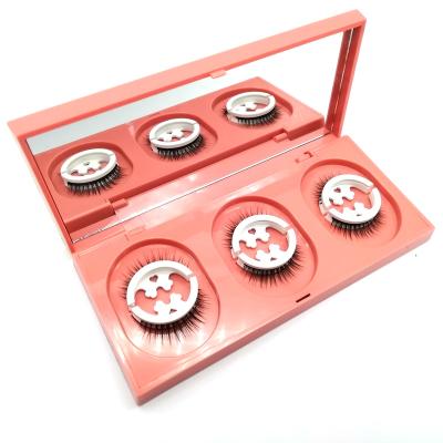 China Glue Free 3 Pairs Glue Free Faux Mink Eyelashes Fluffy Long Light Natural Style Customize Packaging False Eyelash for sale