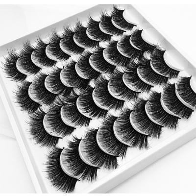 China Good Quality New Product 18 Pairs Direct Supply Eye Lashes Set Long False Eyelashes Thick Rolled False Mink Eyelashes for sale