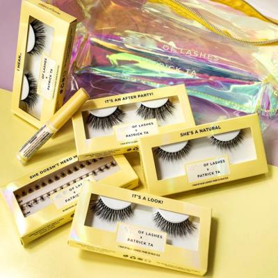 China New Good Quality Cotton With Soft Eyelashes No Cruel Faux Mink Lashes Vegan Lashes With Yellow Suites For Makeup Party Wear for sale