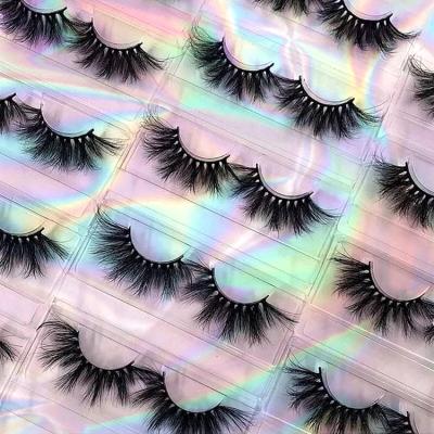 China Custom Wholesale High Quality Multi-log Private Label 25mm Mink Eyelashes for sale