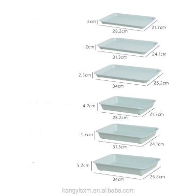 China Wholesale Plastic Morden Serving Tray Kitchen Cutlery Storage Tray A Variety Of Color Table Decoration Tray for sale