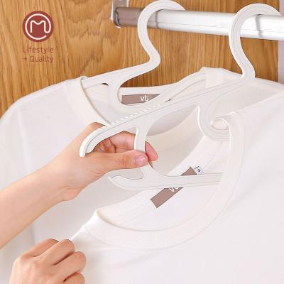 China 10pcs Baby Creative Durable Non-slip Plastic Hangers Stored Adult Hangers Pants for sale