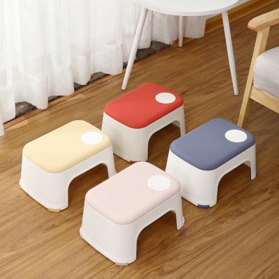 China Wholesale Double Color Indoor Kids Sneak Anti-jump Plastic Bathroom Stool Baby Folding Step Stool for sale