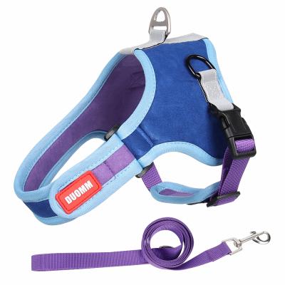 China Customized Reflective Logo Pet Accessories Dog Increasing Harness Breathable Pet Harness Cat Chest Strap Reflective for sale