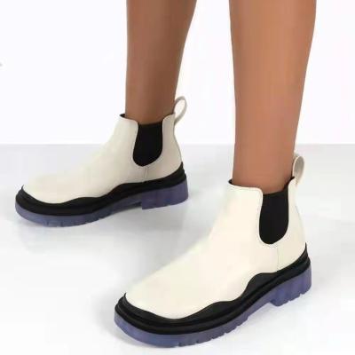 China New Style Thermal Colorful Flat Ankle Boots Women Casual Boots for sale