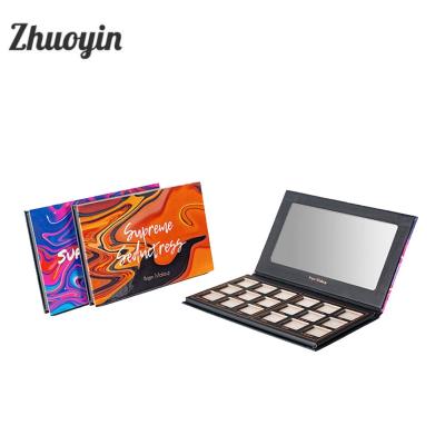 China Other Private Empty Eyeshadow Palette For Cosmetic Packaging Paper Box With Mirror for sale