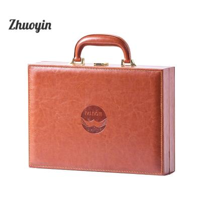 China Other China High Quality Custom Leather Jewelry Box Logo Wooden Cosmetics Skincare Set Manufacturers Large for sale