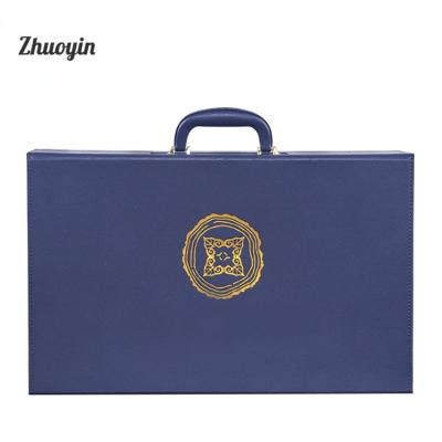 China Handmade Custom Logo Design Luxury PU Packaging Box Eva Wooden Leather Perfume Eva for sale