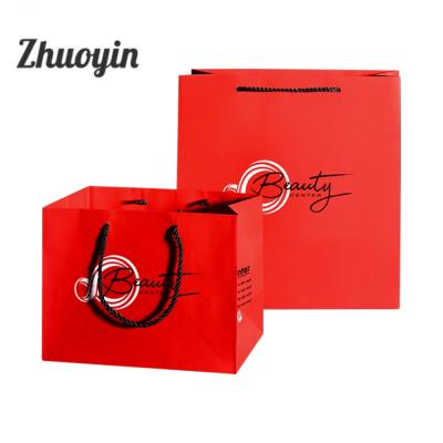 China Custom Printing Luxury Shopping Paper Bags Recyclable With Your Own Logo for sale