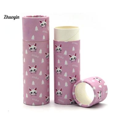 China Recyclable High Quality Decorated Lipstick Round Paper Cylinder Packaging Boxes for sale