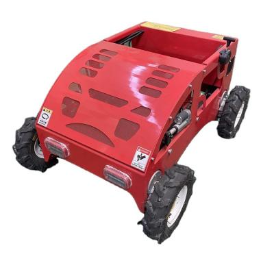 China Four Wheel Drive Remote Control Gasoline Lawn Mower 4-Stroke Robot Farm Orchard Lawn Mower Remote Control Robot for sale