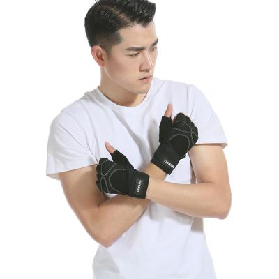 China Half Finger Fitness Gym Gloves Adjustable Breathable Non-Slip Weightlifting Gloves Gym Gloves For Man Fitness for sale