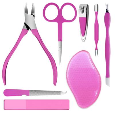 China Portable Professional Professional Nail Salon Rose Manicure Set Products Tool Suitcase for sale