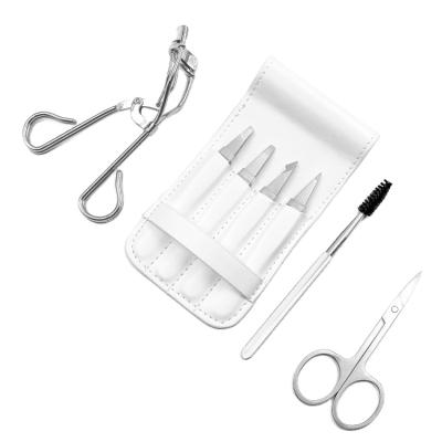 China 7 in 1 Eyebrow Grooming Kit Custom Pack 7 in 1 Eyebrow Tweezers Scissors Tool Kit for sale