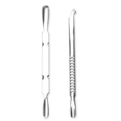 China Eco-friendly Professional Grade Stainless Steel Manicure Care Cuticle Pusher And Spoon Nail Remover for sale