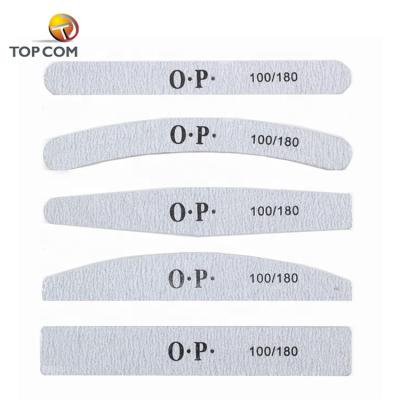 China Handmade Product Double Side Zebra Professional Custom Printing Disposable Nail File 100/180 Grit Sandpaper Nail File for sale