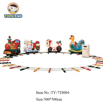 China Lldpe Wholesale Custom Design Amusement Park Kids Rides Toys Track Electric Train For Sale for sale