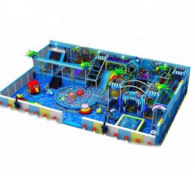 China Plastic Shopping Mall Blue Ocean Theme Amusement Indoor Naughty Castle Playground For Sale for sale