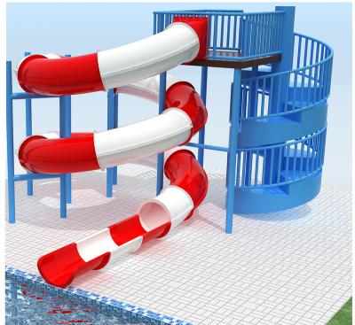 China Large Fiberglass Glass Steel Slide, Water Park Children's Equipment for sale