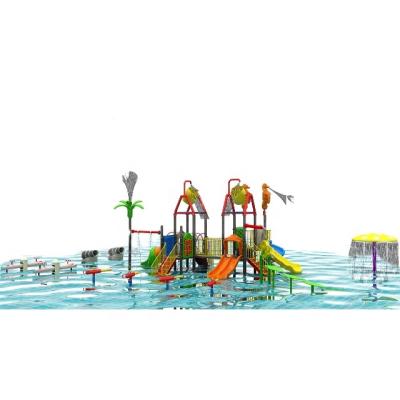 China Anti-fade Amusement Park Fiberglass Water Play Equipment Commercial Outdoor Water Park With Slides for sale