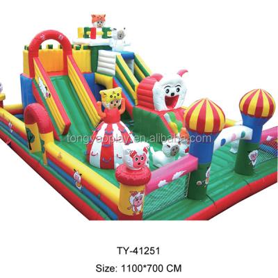 China Outdoor Used Park Kids Floating Water Slides Inflatable Jumping Bouncer Castle Water Park Equipment For Sale for sale