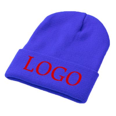 China COMMON High Quality Jacquard Beanie Knitted Hats With Pom Custom Winter Knitted Embroidery Logo Beanie Cap Hat Custom Beanie Hat for sale