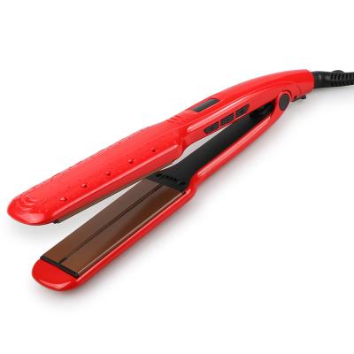 China St668 Straight Hair Red Color Ceramic Electric Professional Hair Styling Flat Iron Hair Straightener for sale